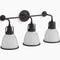 Kohler Hauksbee 3-Light Bell Wall Sconce MATTE BLACK K-32283-SC03-BLL