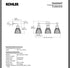 Kohler Hauksbee 3-Light Bell Wall Sconce MATTE BLACK K-32283-SC03-BLL