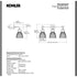 Kohler Hauksbee 3-Light Bell Wall Sconce MATTE BLACK K-32283-SC03-BLL