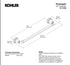 KOHLER K-13108-CP Pinstripe 18" Polished Chrome Bathroom Towel Bar Genuine New