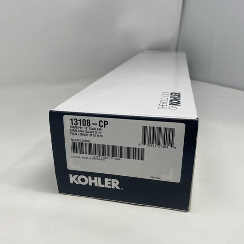KOHLER K-13108-CP Pinstripe 18" Polished Chrome Bathroom Towel Bar Genuine New