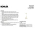 Kohler K-27861-PE01-SNL Parohn 14" Pendant Ceiling Mounted POLISHED NICKEL