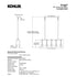 Kohler K-32380-CH05-BLL-D Kraga 45" Linear Chandelier 5-Light MATTE BLACK New!