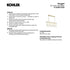 Kohler K-32380-CH05-BLL-D Kraga 45" Linear Chandelier 5-Light MATTE BLACK New!