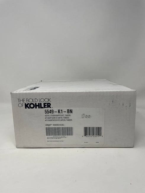 KOHLER K-5549-K1-BN DTV+ Tandem Steam Adapter Kit, Vibrant Brushed Nickel - New