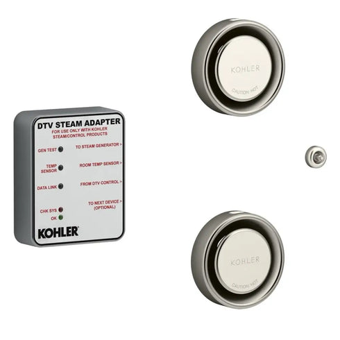 KOHLER K-5549-K1-BN DTV+ Tandem Steam Adapter Kit, Vibrant Brushed Nickel - New