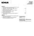 Kohler KRAGA 1-Light Pendant XL Polished Brass 2PL K-32379-PE01-2PL New