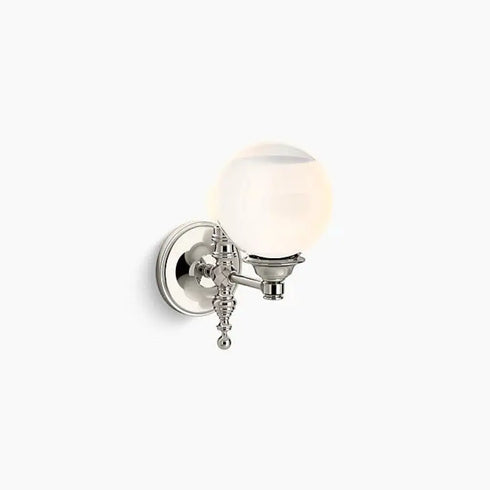 Kohler Light 22546-SC01-SNL Damask 11" Tall 1 Light Water Globe Polished Nickel