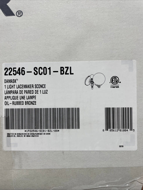 Kohler Lighting 22546-SC01-BZL Damask 11" Tall 1 Light Water Globe