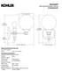 Kohler Lighting 22546-SC01-BZL Damask 11" Tall 1 Light Water Globe