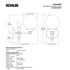 Kohler Lighting 22546-SC01-BZL Damask 11" Tall 1 Light Water Globe