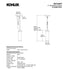 Kohler Damask 23340-PE01-SNL 1-Light Pendant - Polished Nickel (New in Box)