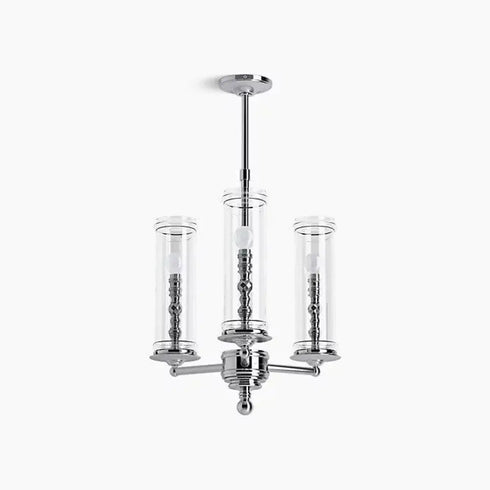 Kohler Lighting 23342-CH03-CPL Damask 20"W 3 Light Chandelier - Chrome