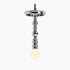 Kohler Lighting 3 Light Clear Glass 23341 PE03-CPL Damask 12" Tall Chrome color