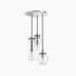 Kohler Lighting 3 Light Clear Glass 23341 PE03-CPL Damask 12" Tall Chrome color