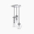 Kohler Lighting 3 Light Clear Glass 23341 PE03-CPL Damask 12" Tall Chrome color