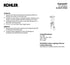 Kohler Lighting 3 Light Clear Glass 23341 PE03-CPL Damask 12" Tall Chrome color