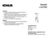 Kohler Lighting 3 Light Clear Glass 23341 PE03-CPL Damask 12" Tall Chrome color