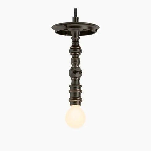 Kohler Lighting 3 Light Clear Glass 23341 PE03 Damask 12" Tall Oil Rubbed Bronze