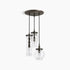 Kohler Lighting 3 Light Clear Glass 23341 PE03 Damask 12" Tall Oil Rubbed Bronze