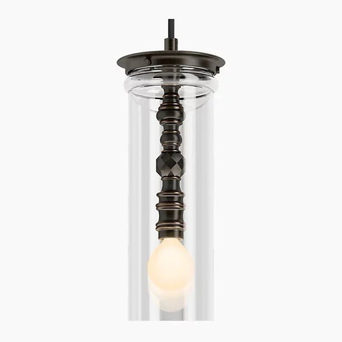 Kohler Lighting 3 Light Clear Glass 23341 PE03 Damask 12" Tall Oil Rubbed Bronze