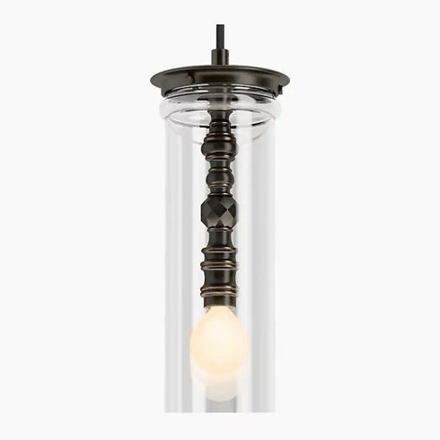 Kohler Lighting 3 Light Clear Glass 23341 PE03 Damask 12" Tall Oil Rubbed Bronze