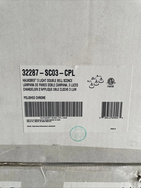 Kohler Lighting 32287-SC03-CPL Hauksbee 35"W 3 Light Vanity Light