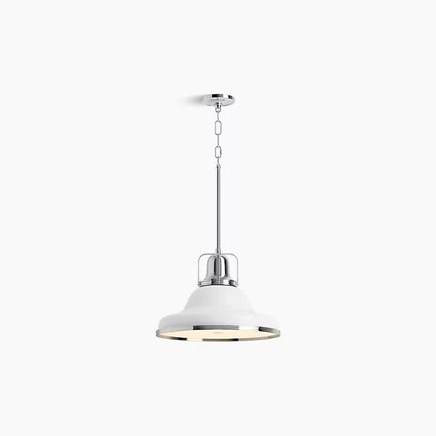 Kohler Lighting 32290-PE03 Hauksbee 18"W 1 Light Pendant - White