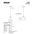 Kohler Lighting 32379-PE01-BLL Kraga 10"W Mini Pendant - Black