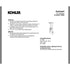 Kohler Lighting 3Light Clear Glass 23341 PE03-SNL Damask 12"Tall POLISHED NICKEL