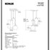 Kohler Lighting 3Light Clear Glass 23341 PE03-SNL Damask 12"Tall POLISHED NICKEL
