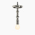 Kohler Lighting 3Light Clear Glass 23341 PE03-SNL Damask 12"Tall POLISHED NICKEL
