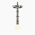 Kohler Lighting 3Light Clear Glass 23341 PE03-SNL Damask 12"Tall POLISHED NICKEL