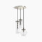Kohler Lighting 3Light Clear Glass 23341 PE03-SNL Damask 12"Tall POLISHED NICKEL