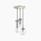 Kohler Lighting 3Light Clear Glass 23341 PE03-SNL Damask 12"Tall POLISHED NICKEL