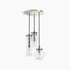 Kohler Lighting 3Light Clear Glass 23341 PE03-SNL Damask 12"Tall POLISHED NICKEL