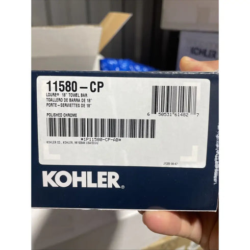 Kohler Loure K-11580-CP 18” Towel Bar Polished Chrome Bathroom