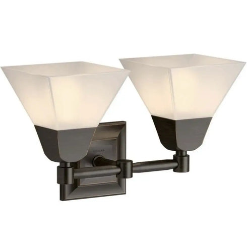Kohler Memoirs 15in 2-Light Vanity Light,Oil Rubbed Bronze Finish,120V 23687-BZL