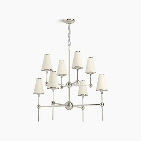 Kohler Parohn 36” Chandelier K-27863-CH08-SNL Polished Nickel 8-Light NEW