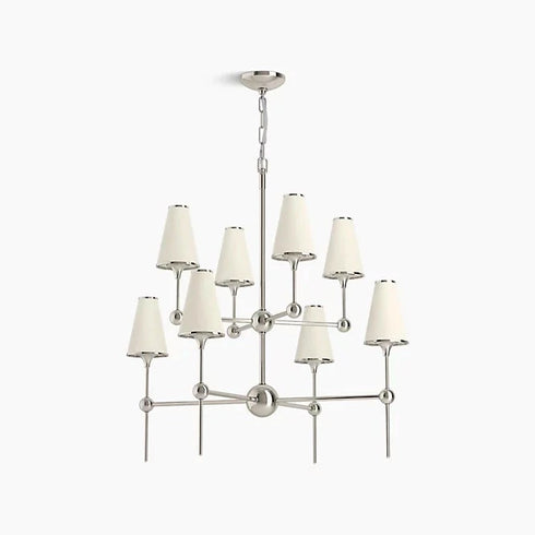 Kohler Parohn 36” Chandelier K-27863-CH08-SNL Polished Nickel 8-Light NEW