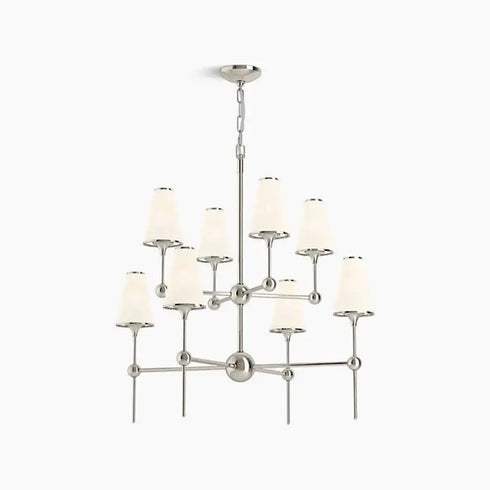 Kohler Parohn 36” Chandelier K-27863-CH08-SNL Polished Nickel 8-Light NEW