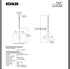 Kohler Tone 4-Light 24in Wide Chandelier Black Modern Mid-Century Lighting