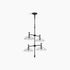Kohler Tone 4-Light 24in Wide Chandelier Black Modern Mid-Century Lighting