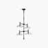 Kohler Tone 4-Light 24in Wide Chandelier Black Modern Mid-Century Lighting