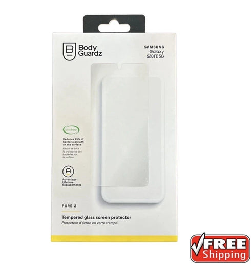 NEW BodyGuardz Pure2 Tempered Glass Screen Protector Samsung Galaxy S20 FE 5G