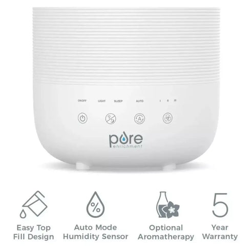 Pure Enrichment HUME Sense Top Fill Humidifier Auto Mode Humidity, 2pk Brand NEW