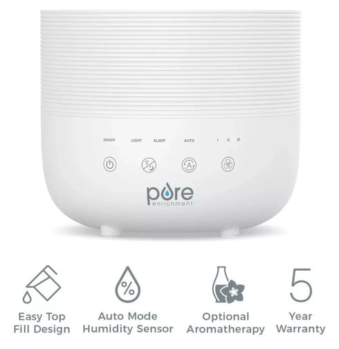 Pure Enrichment HUME Sense Top Fill Humidifier Auto Mode Humidity, 2pk Brand NEW
