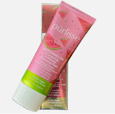 Purlisse Watermelon Energizing 2 Minute Polishing Peel Exfoliate 2.5 Fl Oz NIB
