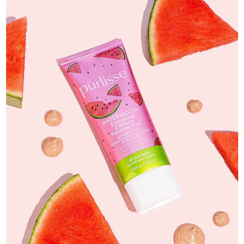 Purlisse Watermelon Energizing 2 Minute Polishing Peel Exfoliate 2.5 Fl Oz NIB