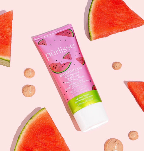 Purlisse Watermelon Energizing 2 Minute Polishing Peel Exfoliate 2.5 Fl Oz NIB